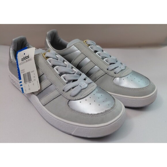 NWOB Adidas Adicolor Low Braille Consortium Silver Sneakers Men's Size 8 w/COA - Picture 1 of 10